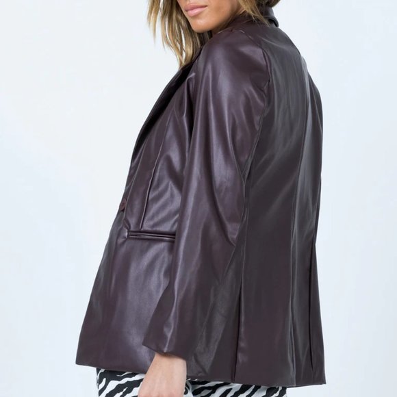 Princess Polly Faux Leather Blazer - Picture 3 of 3